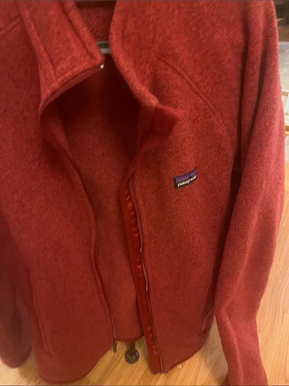 Patagonia Men's Full-Zip Fleece Jacket - Red size small